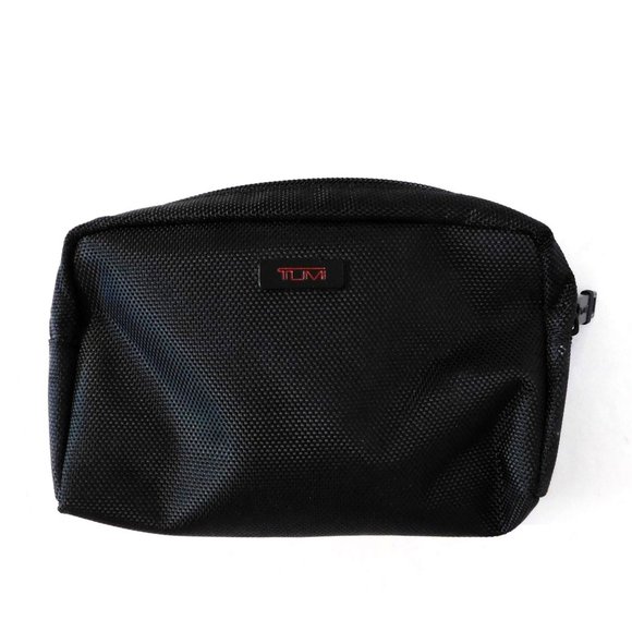 Delta Airlines Tumi Travel Amenity Kit Black Small Bag Zipper Toiletries - Picture 1 of 4